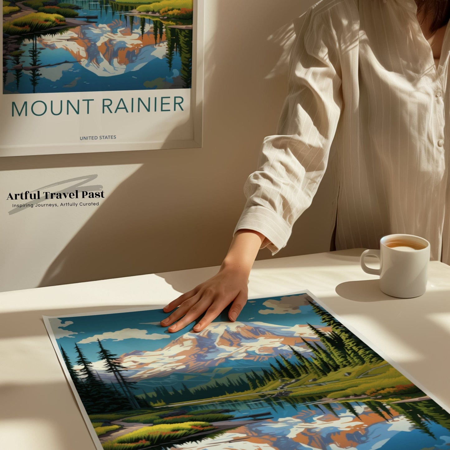Mount Rainier Poster | Washington Wall Art | America Decor