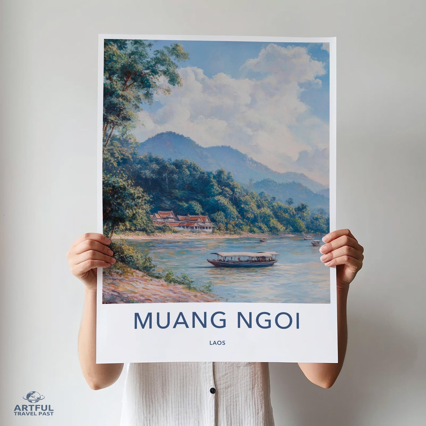 Muang Ngoi Poster - Laos Wall Art