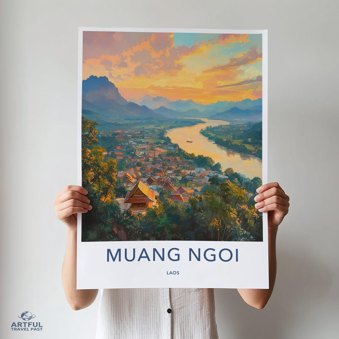 Muang Ngoi Poster - Laos Wall Art