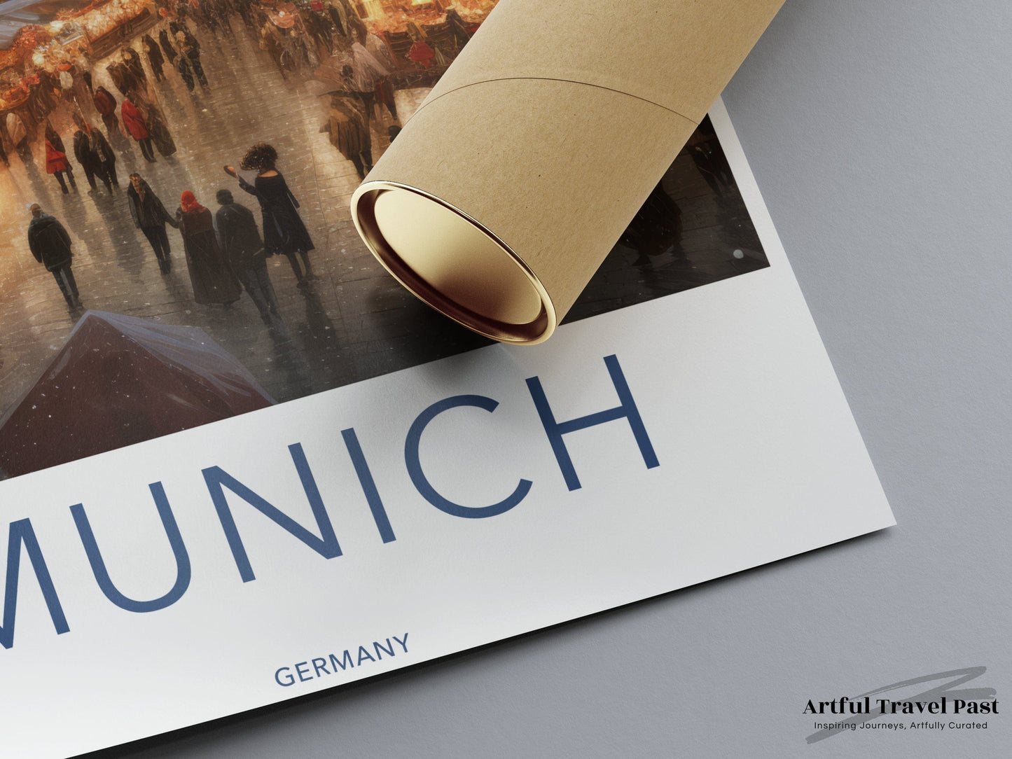 Munich Poster | Christmas Market | Germany Wall Art
