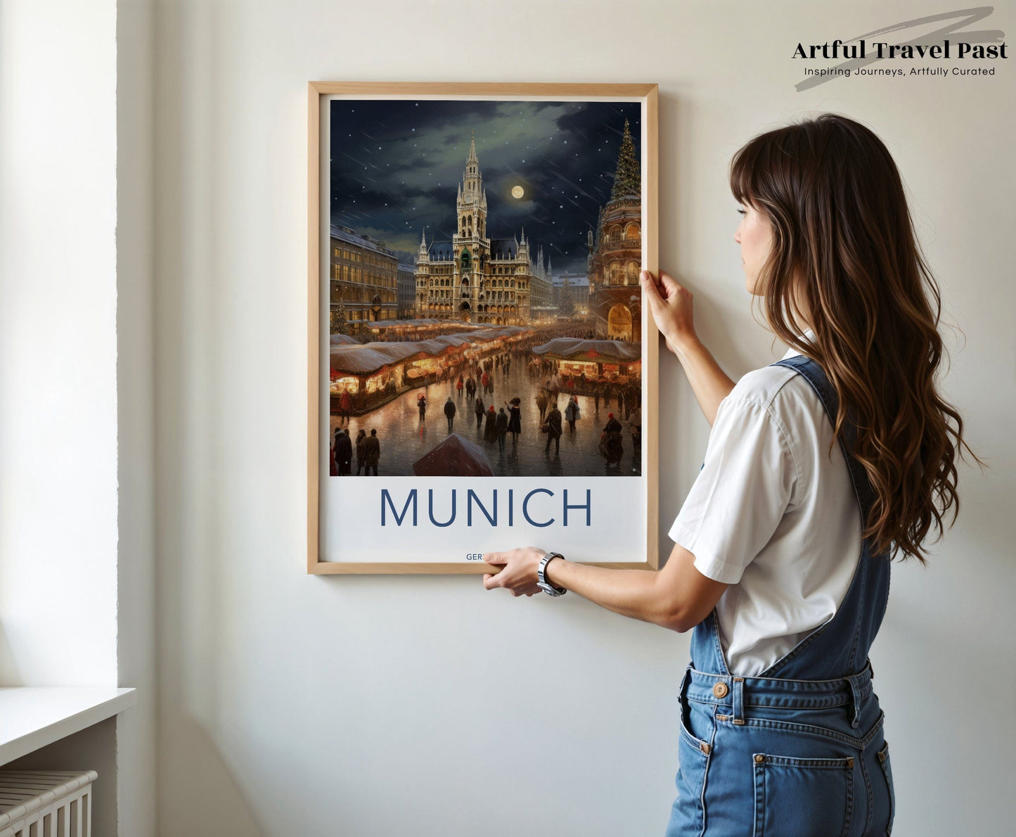Munich Poster | Christmas Market | Germany Wall Art