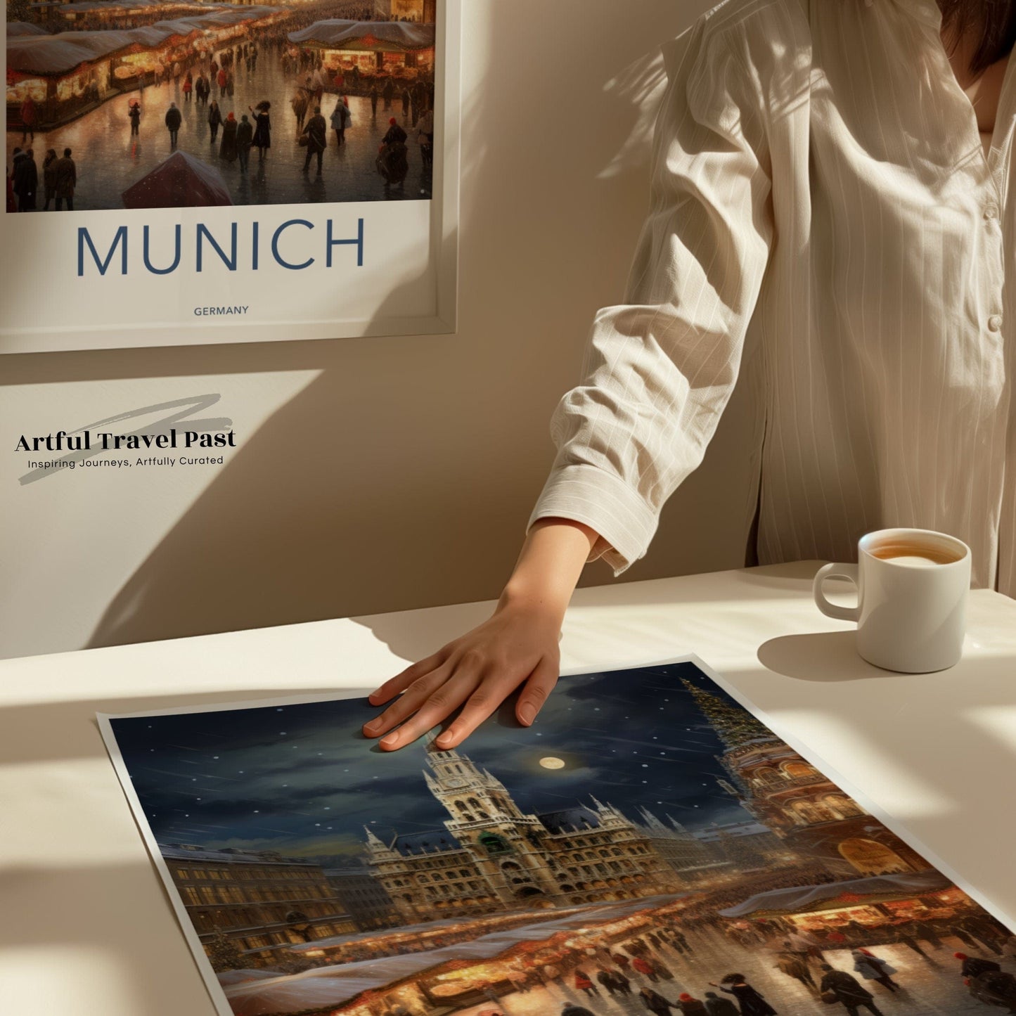 Munich Poster | Christmas Market | Germany Wall Art