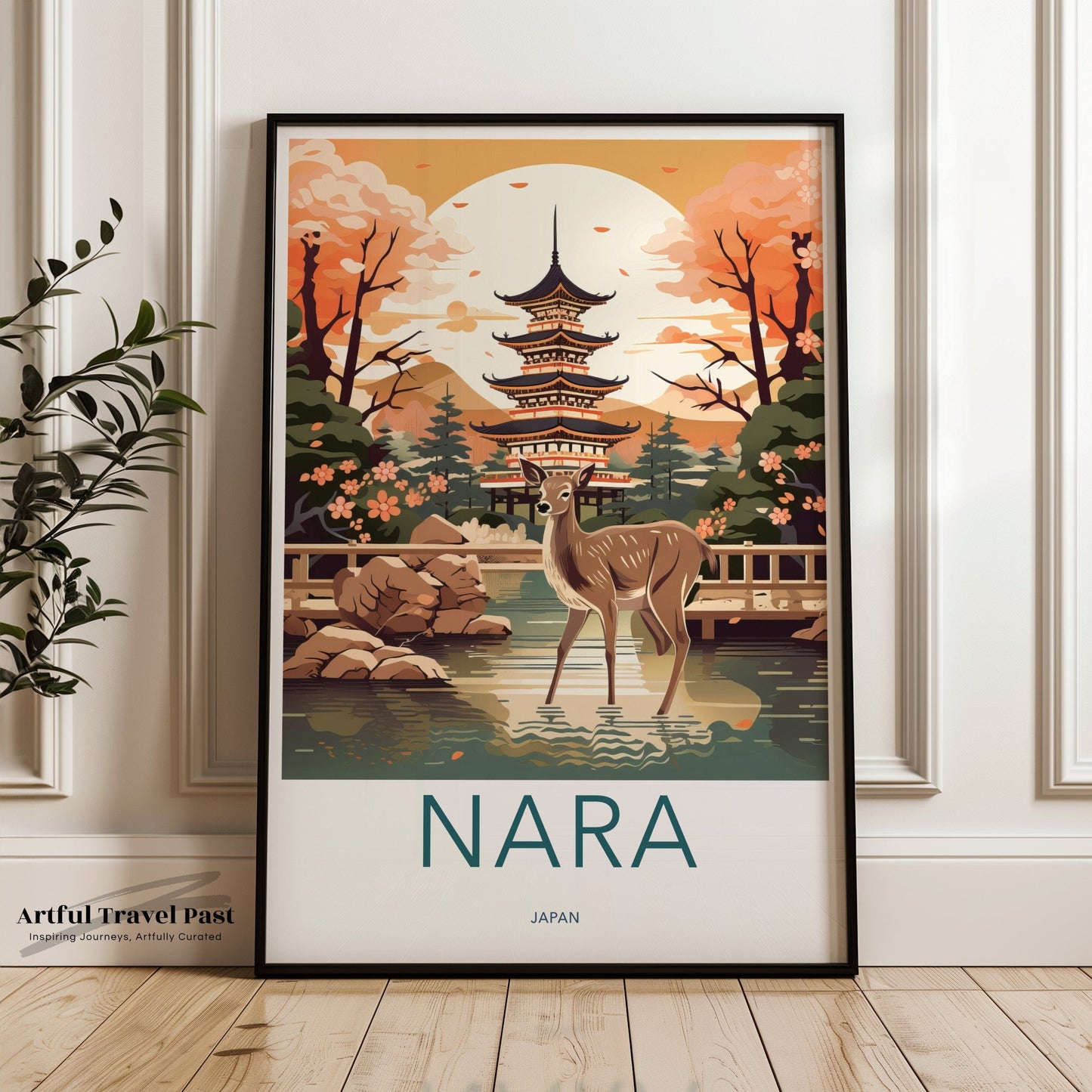 Nara Poster | Pagoda Art | Japan Wall Art