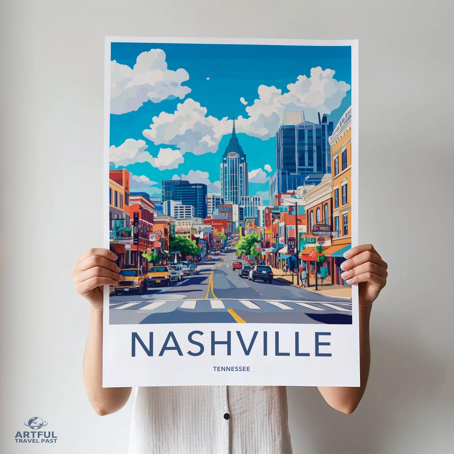 Nashville Poster | Tennessee Wall Art | America Decor