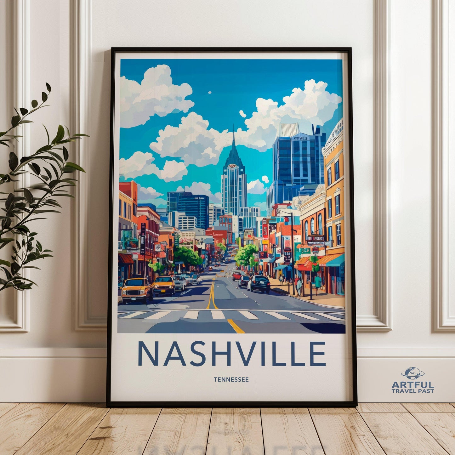 Nashville Poster | Tennessee Wall Art | America Decor