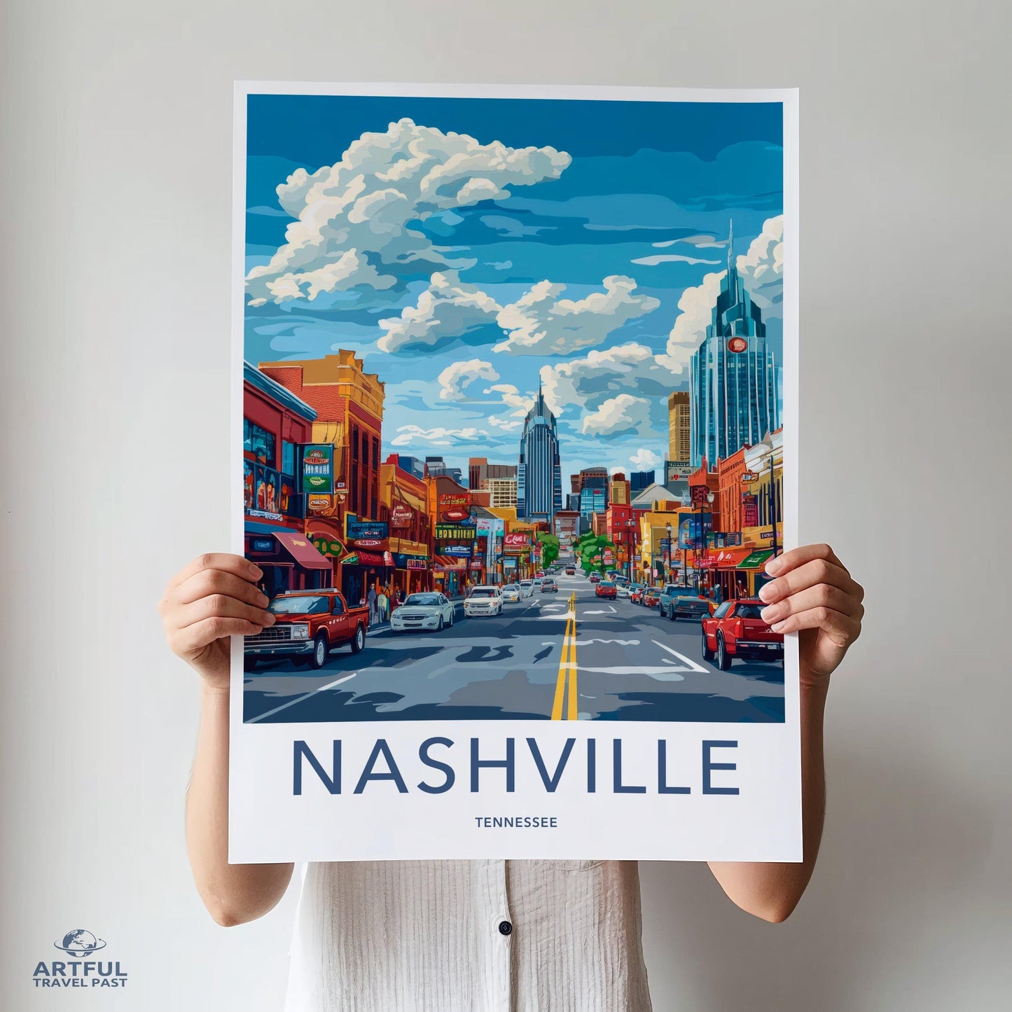 Nashville Poster | Tennessee Wall Art | America Decor