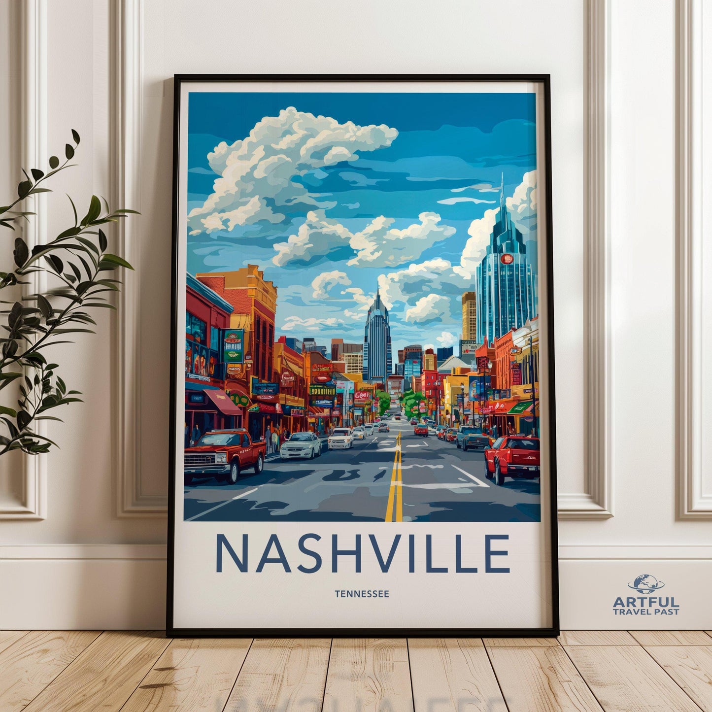 Nashville Poster | Tennessee Wall Art | America Decor