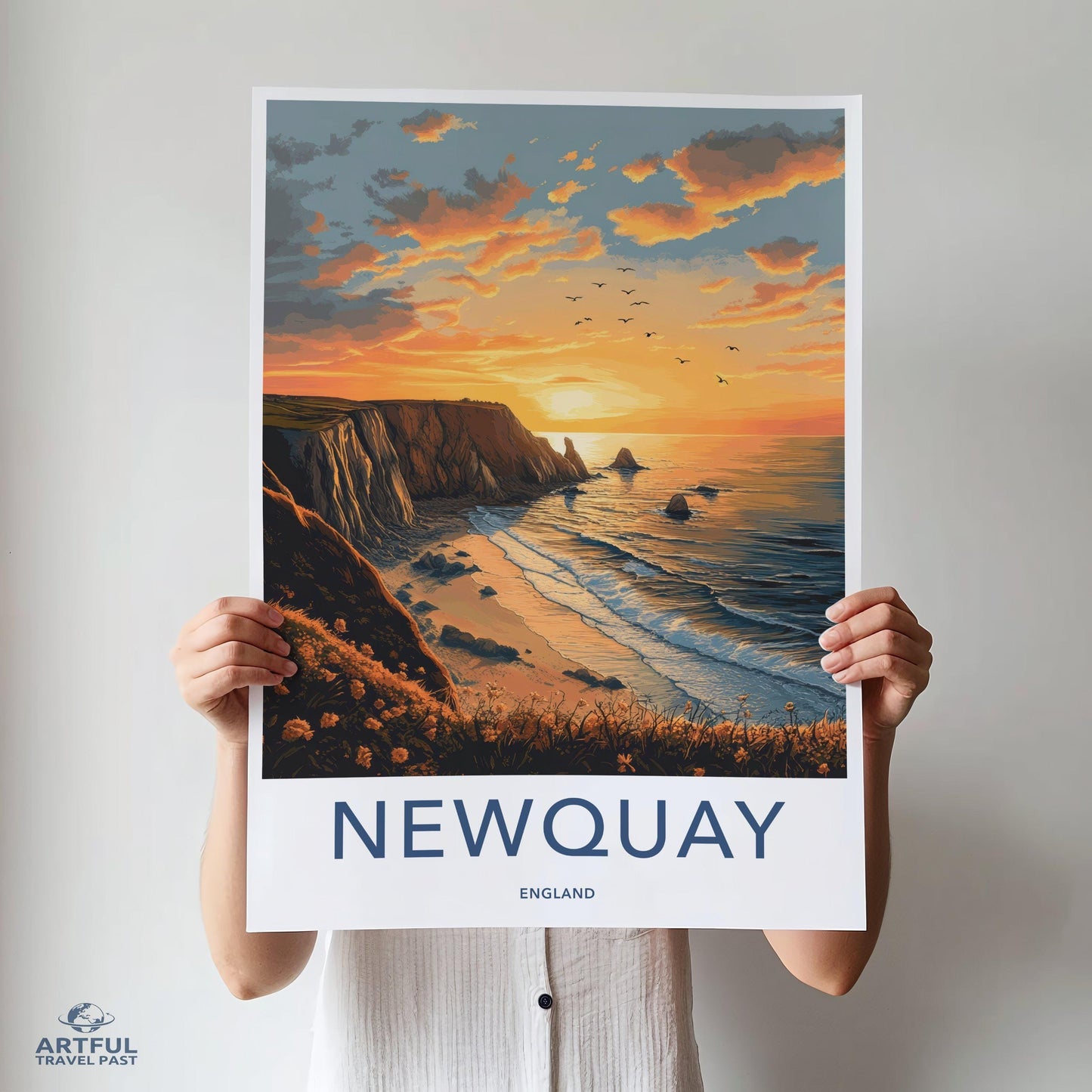 Newquay Poster - Cornwall Wall Art