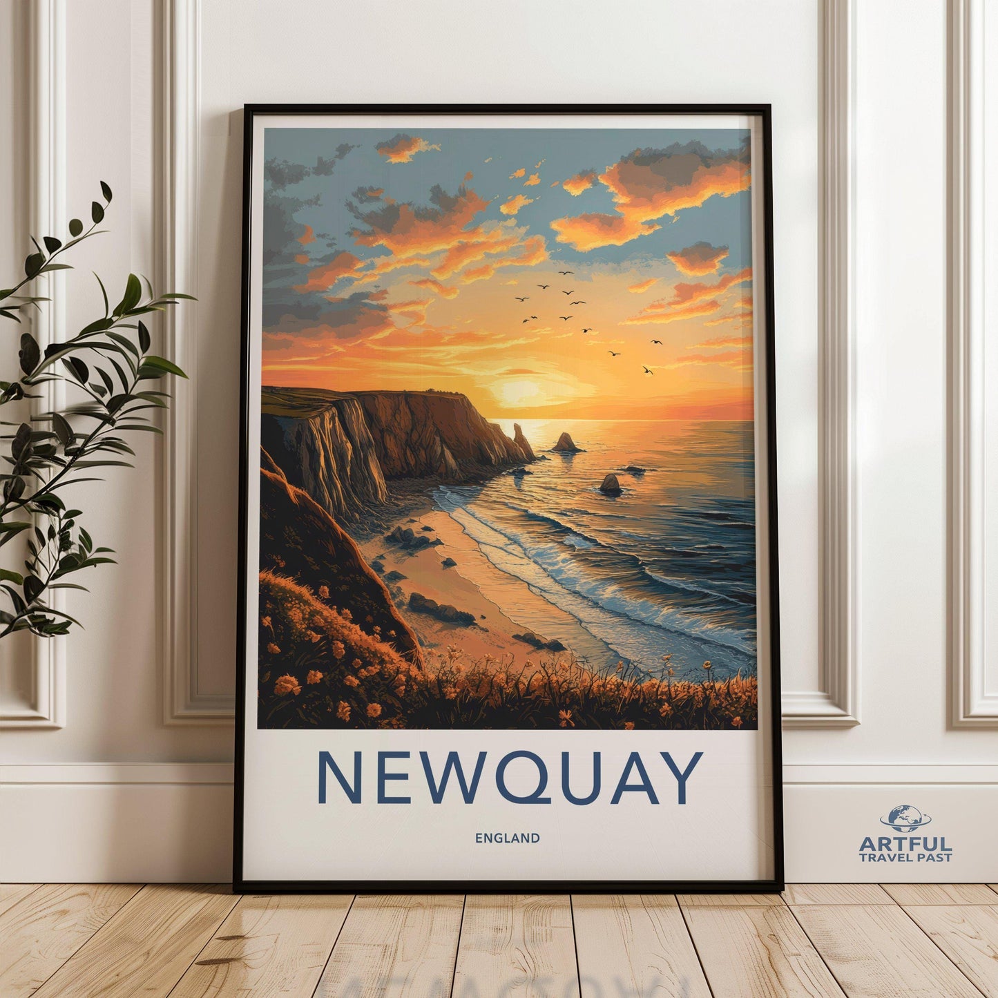 Newquay Poster - Cornwall Wall Art
