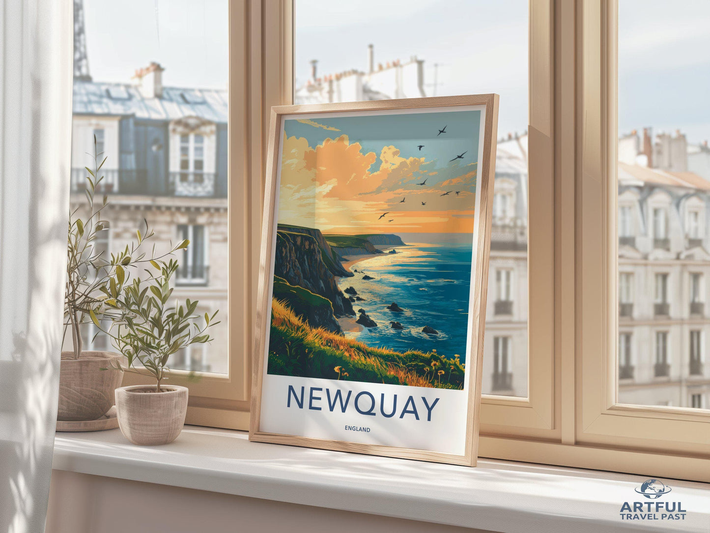 Newquay Poster | Cornwall Wall Art | England Decor
