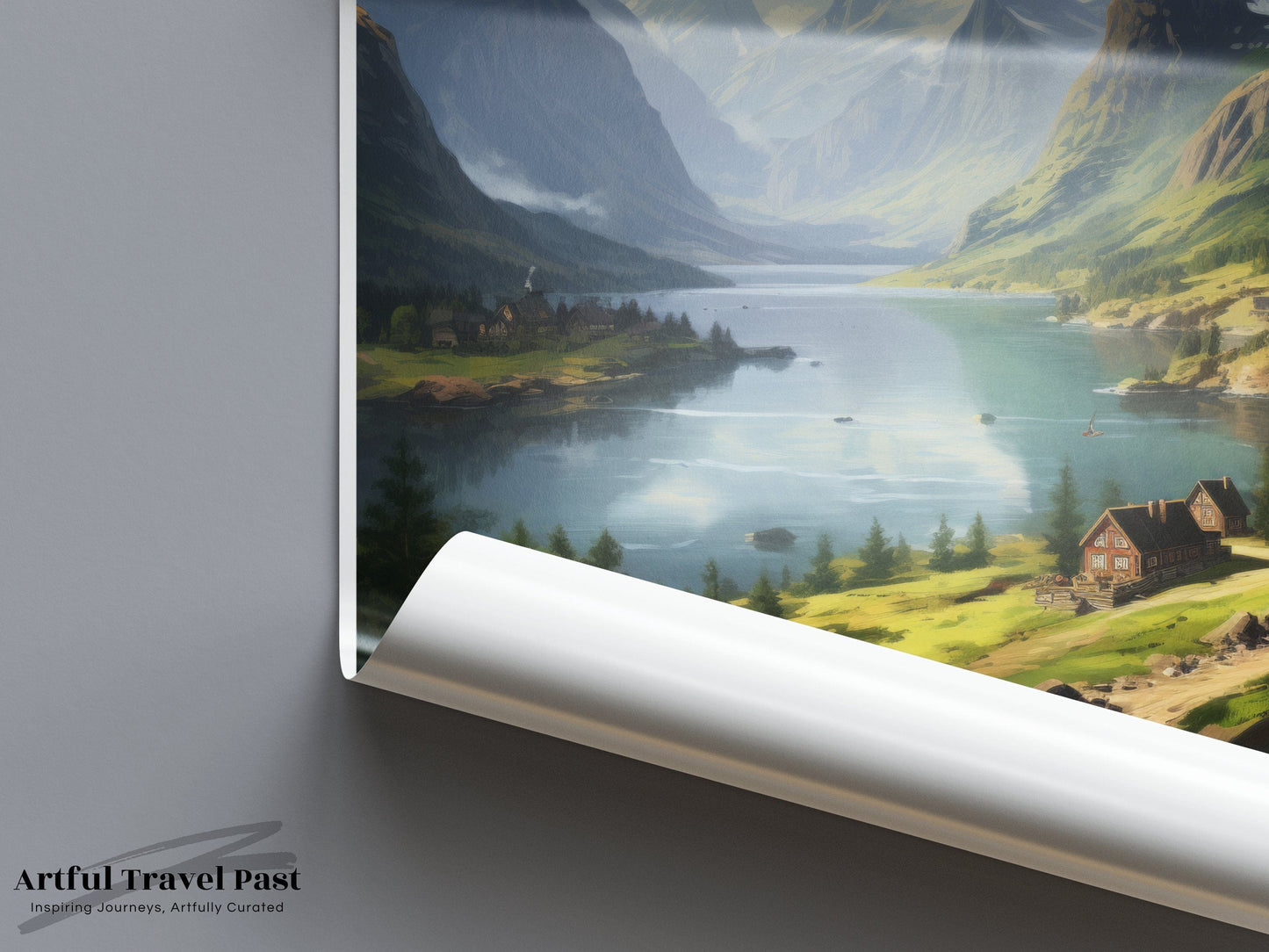 Nordfjord Poster | Tranquil Nordic Landscape | Norway Wall Art