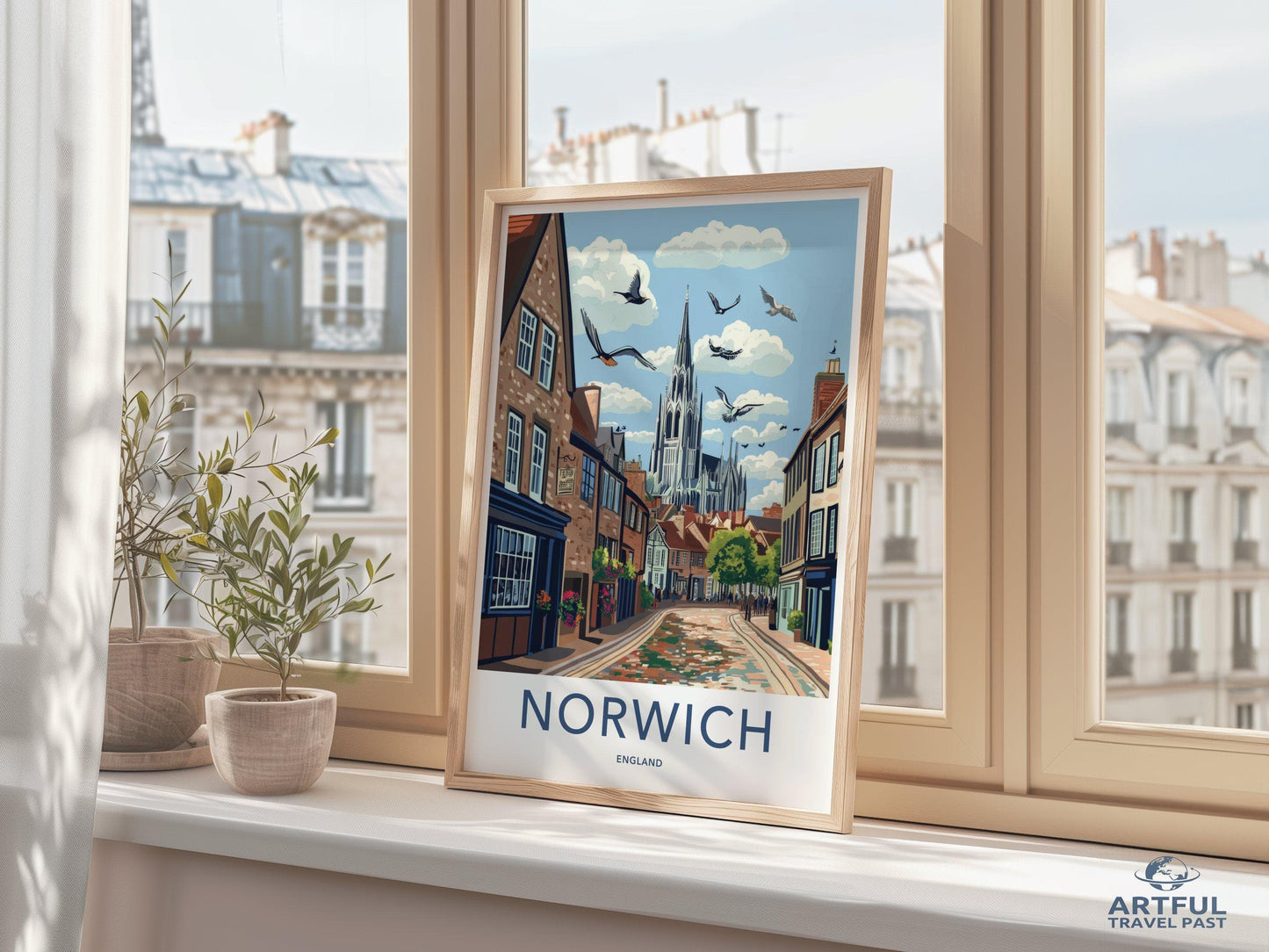 Norwich Poster | England Wall Art | UK Decor