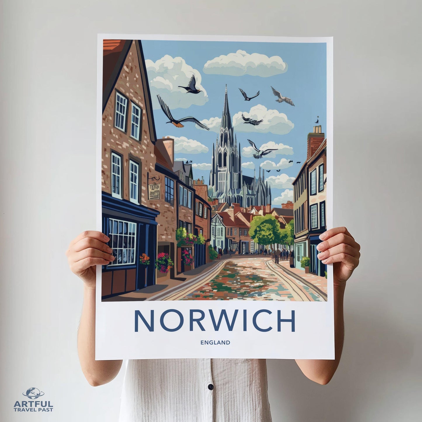 Norwich Poster | England Wall Art | UK Decor