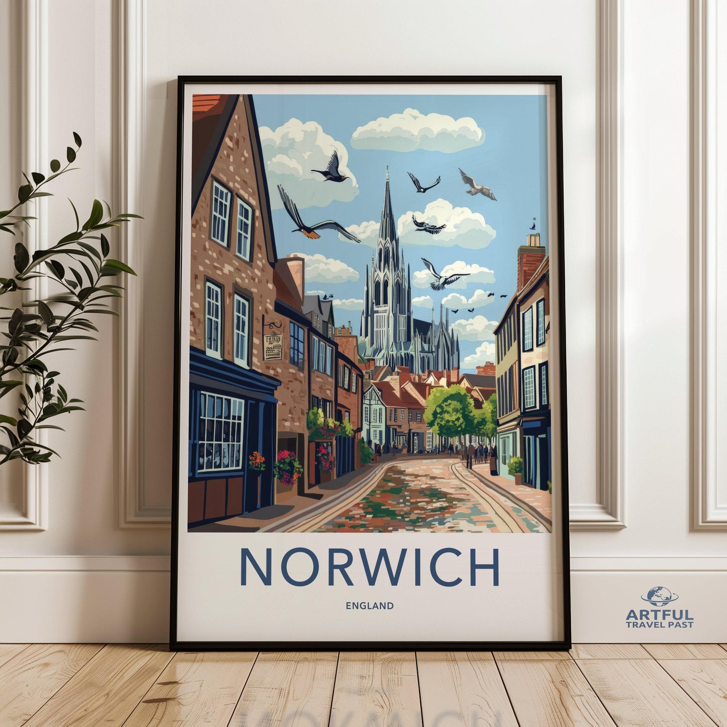 Norwich Poster | England Wall Art | UK Decor