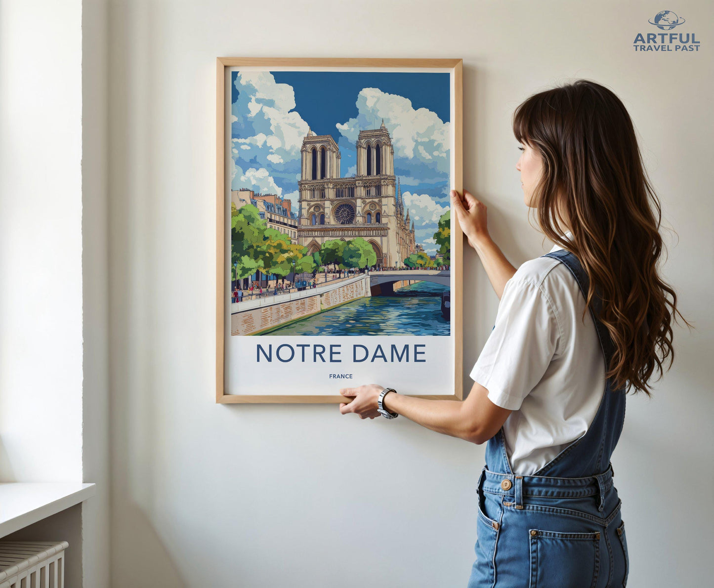 Notre Dame Cathedral Poster | France Wall Art | Europe Decor