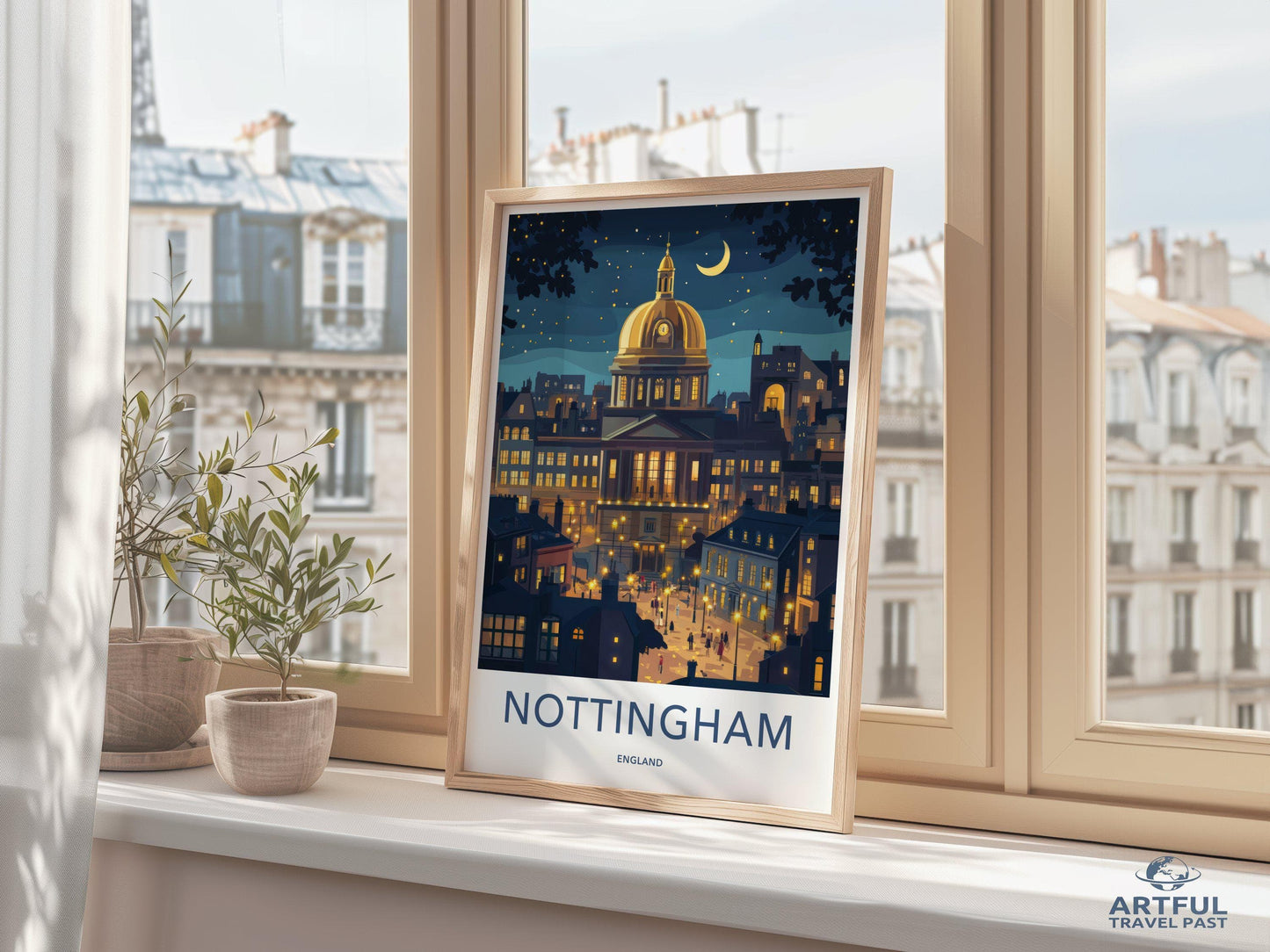 Nottingham Poster | England Wall Art | UK Decor