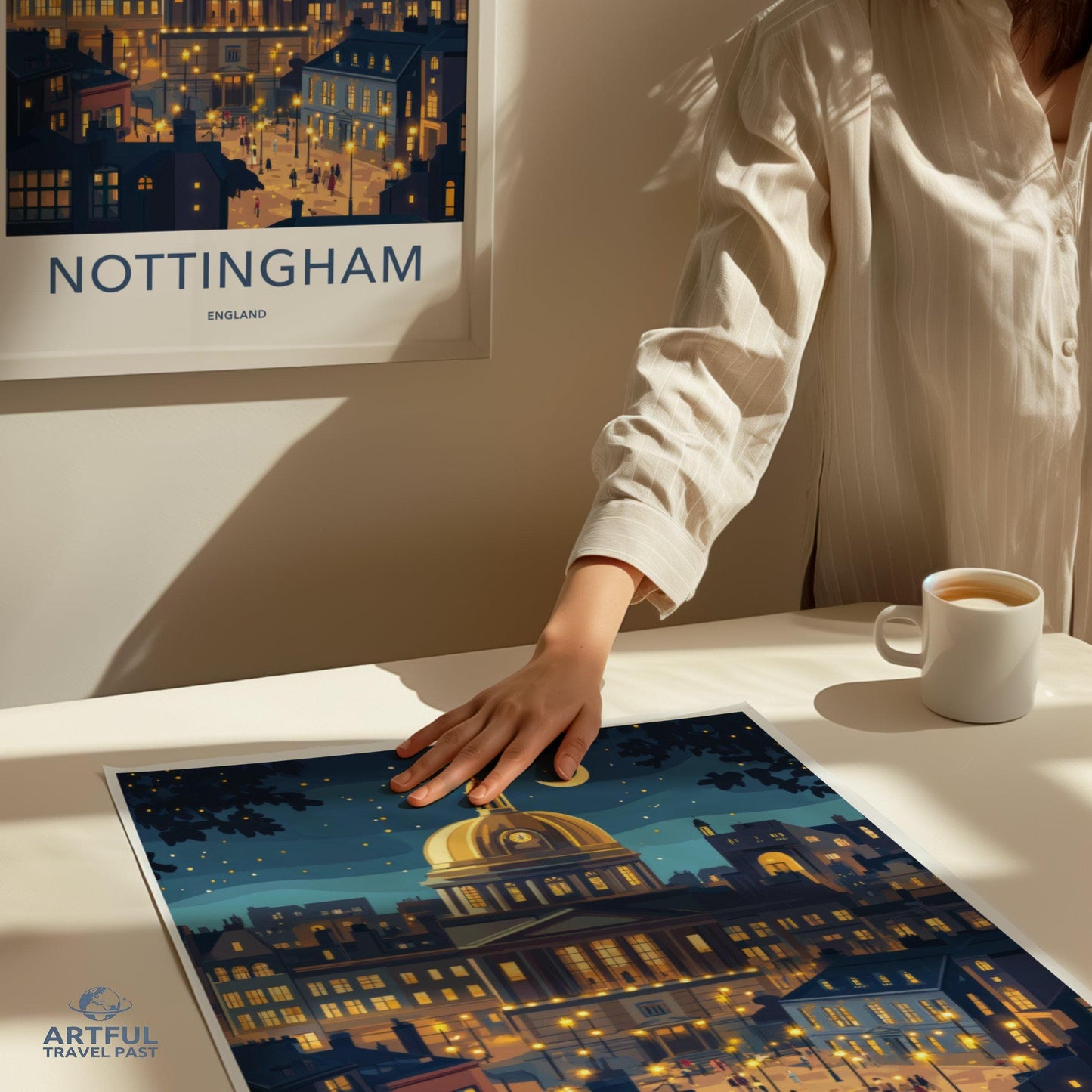 Nottingham Poster | England Wall Art | UK Decor
