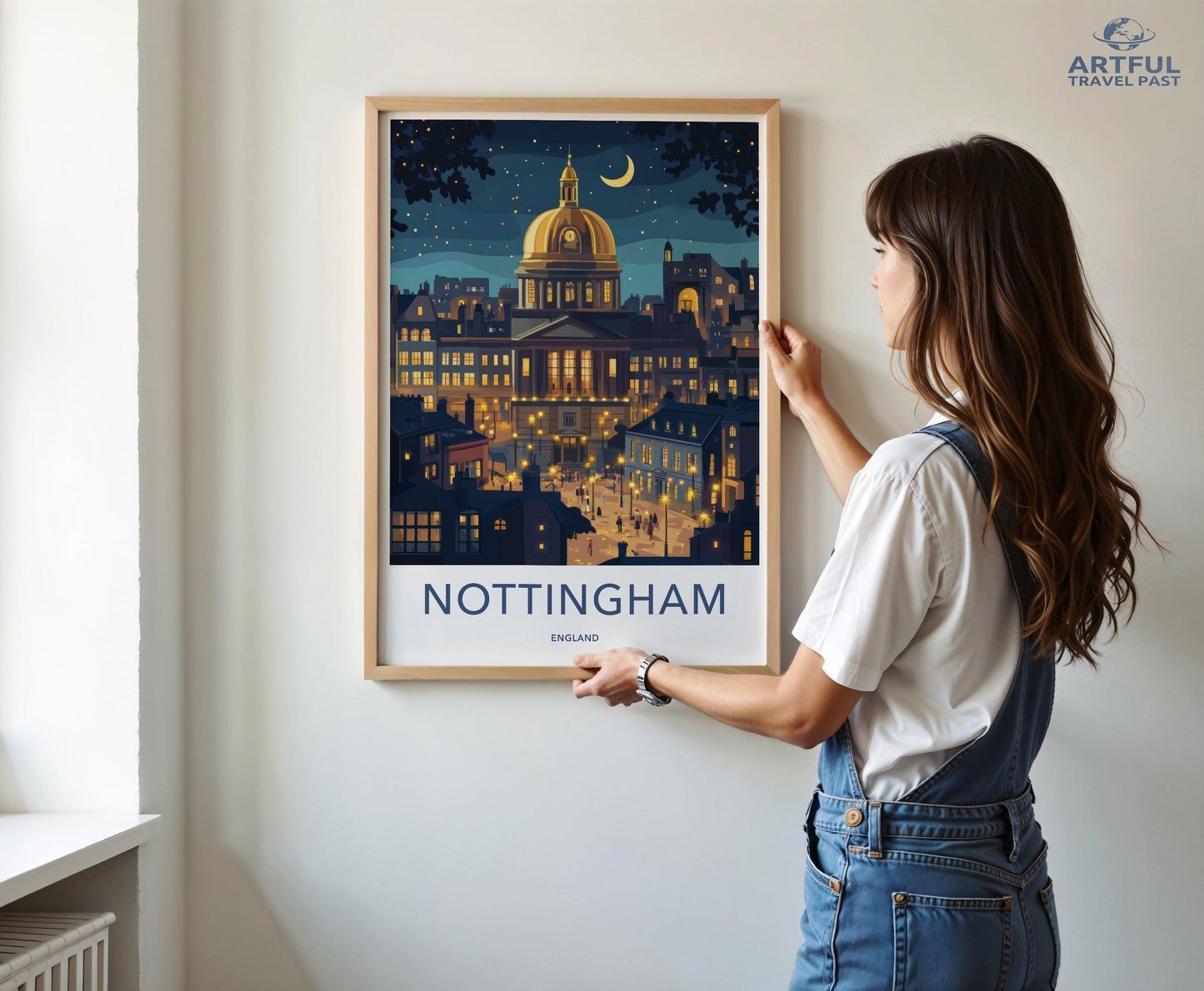 Nottingham Poster | England Wall Art | UK Decor