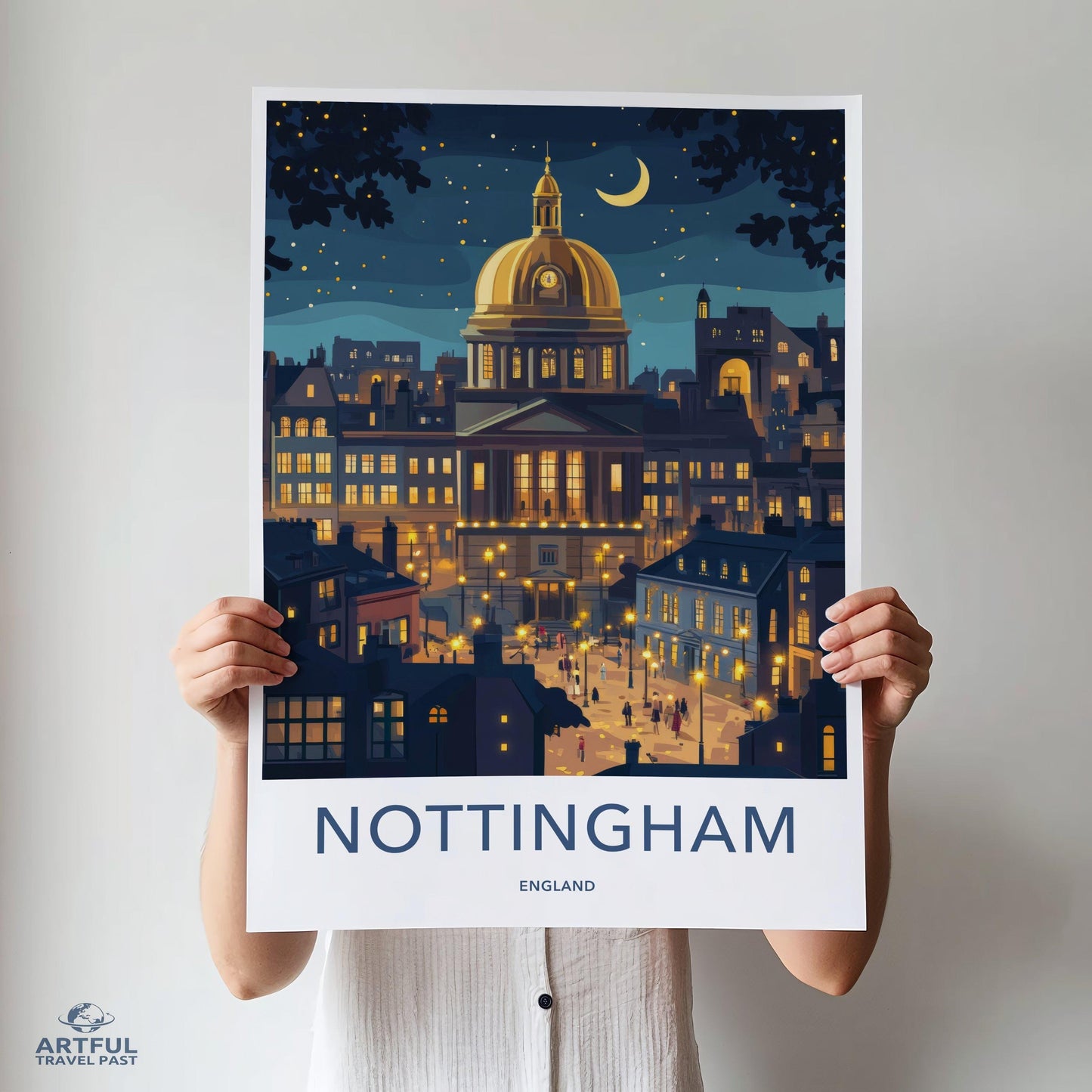 Nottingham Poster | England Wall Art | UK Decor
