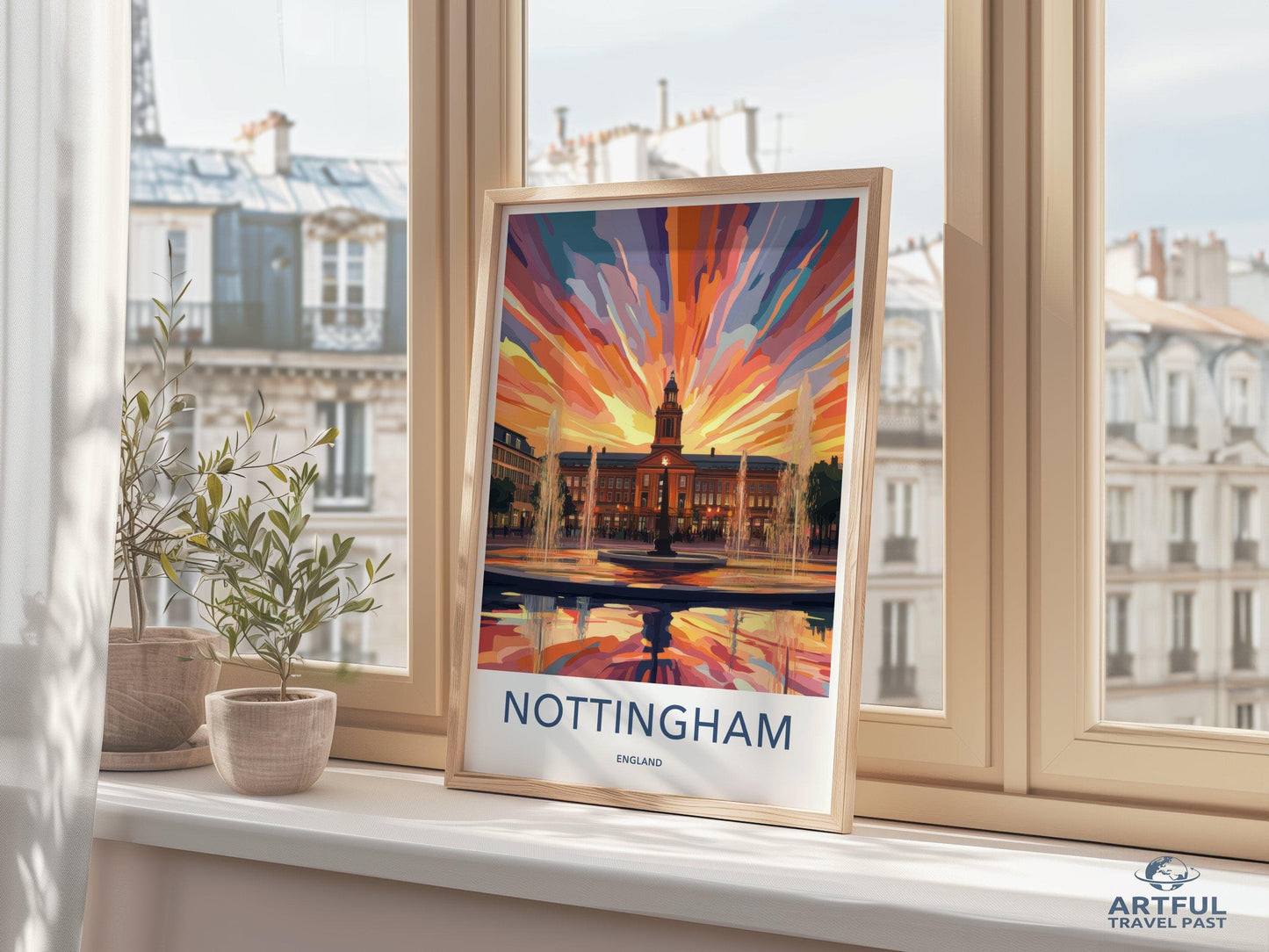 Nottingham Poster | England Wall Art | UK Decor