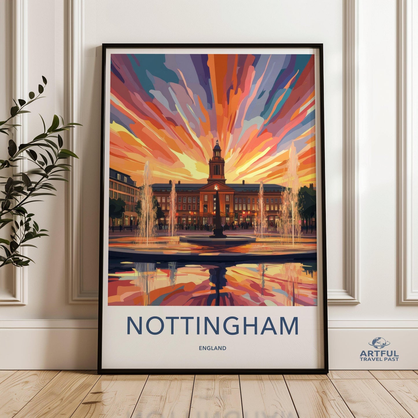 Nottingham Poster | England Wall Art | UK Decor