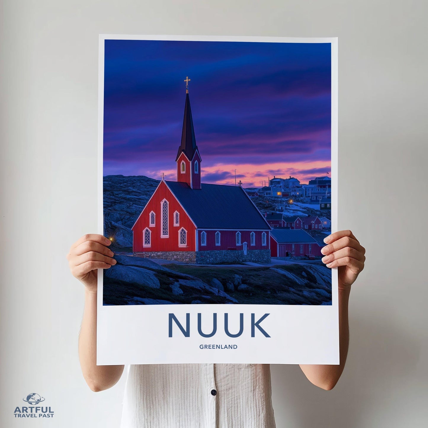 Nuuk Poster | Greenland Wall Art | Arctic Decor