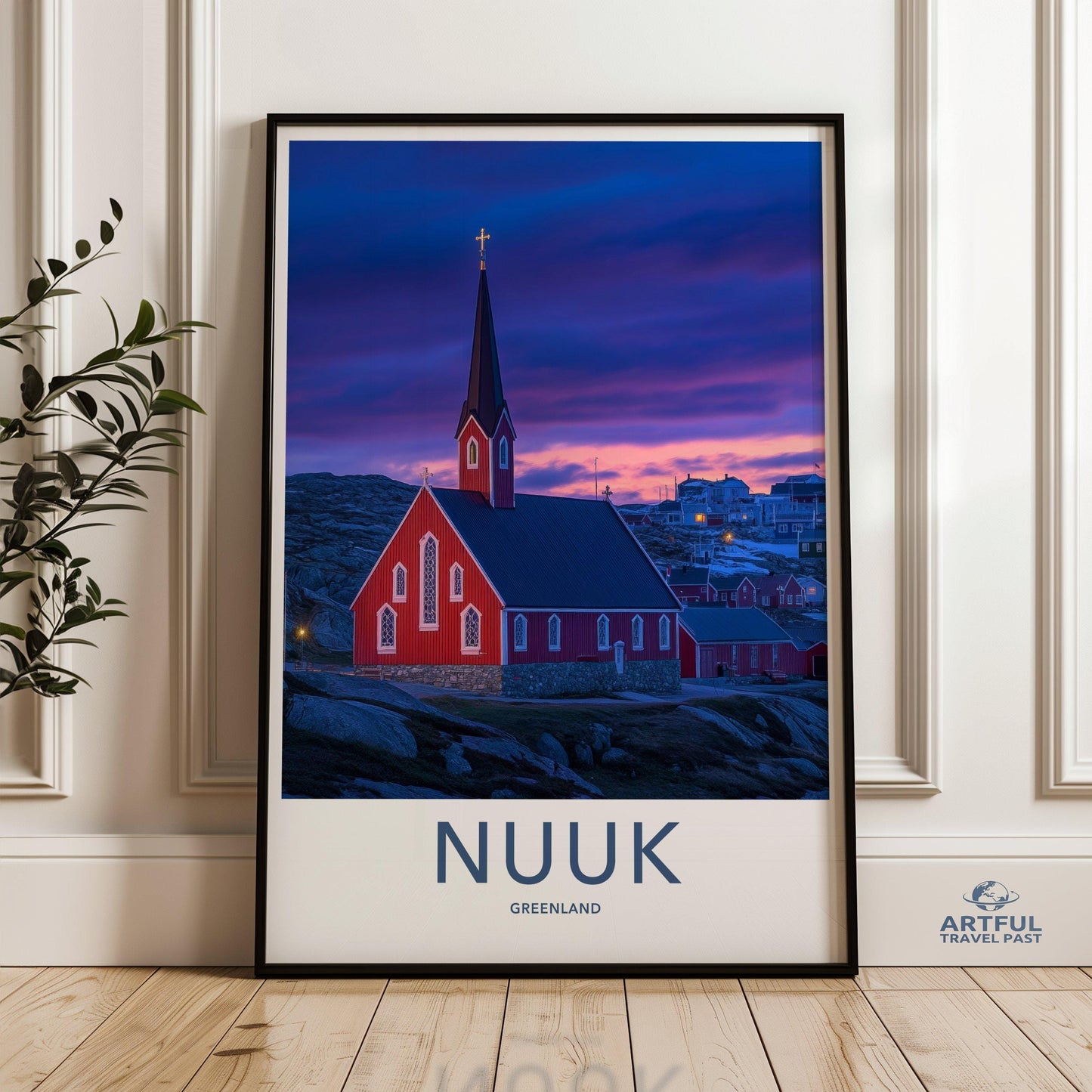Nuuk Poster | Greenland Wall Art | Arctic Decor