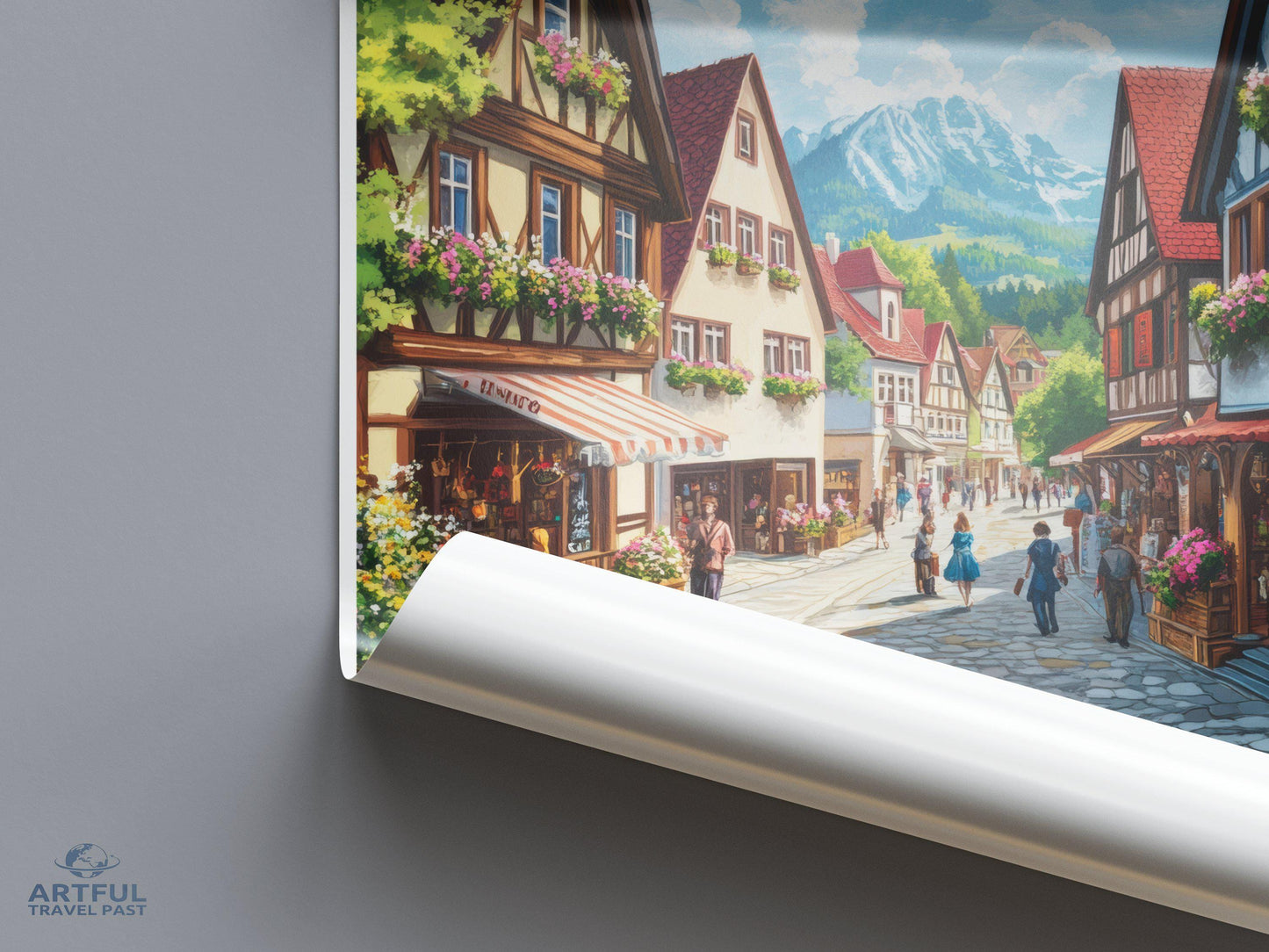 Oberstdorf Poster | Bavaria Wall Art | Germany Decor