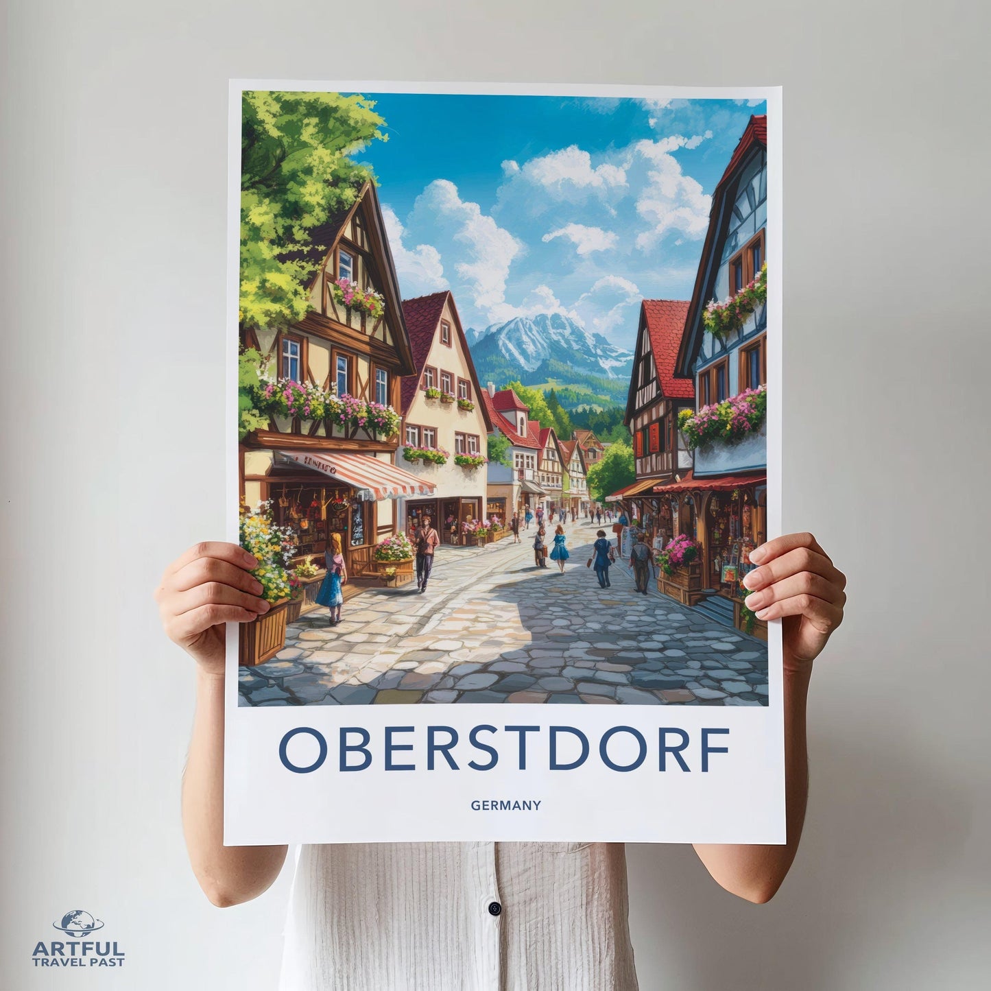Oberstdorf Poster | Bavaria Wall Art | Germany Decor