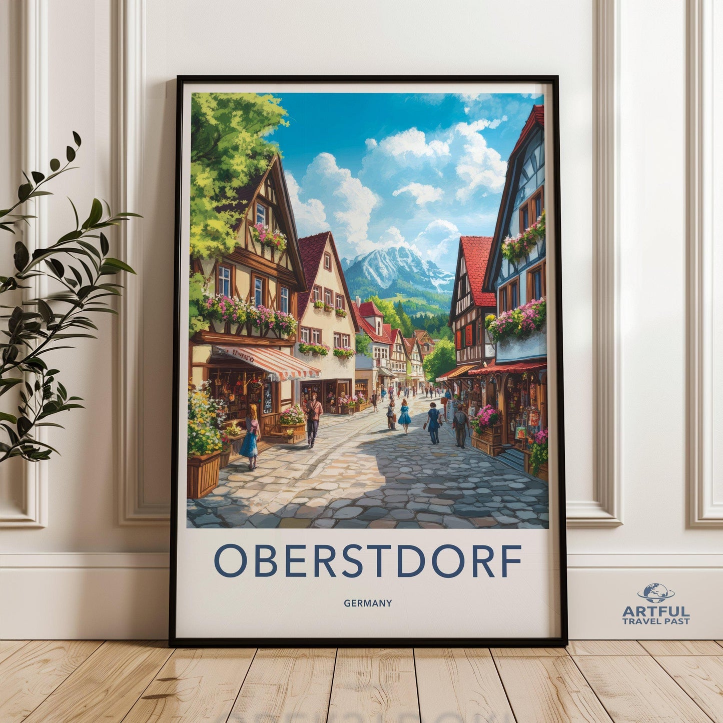 Oberstdorf Poster | Bavaria Wall Art | Germany Decor
