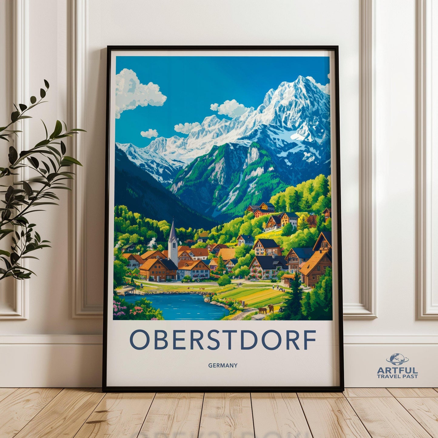 Oberstdorf Poster | Germany Wall Art | Bavaria Decor