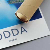 Odda Poster - Norway Wall Art