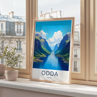 Odda Poster - Norway Wall Art