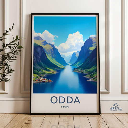 Odda Poster - Norway Wall Art
