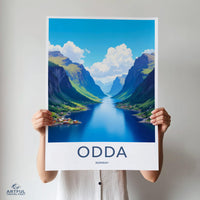 Odda Poster - Norway Wall Art