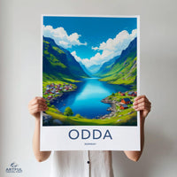 Odda Poster - Norway Wall Art