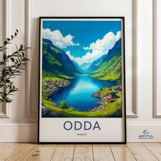 Odda Poster - Norway Wall Art