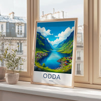 Odda Poster - Norway Wall Art