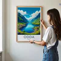 Odda Poster - Norway Wall Art