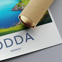 Odda Poster - Norway Wall Art