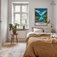 Odda Poster - Norway Wall Art