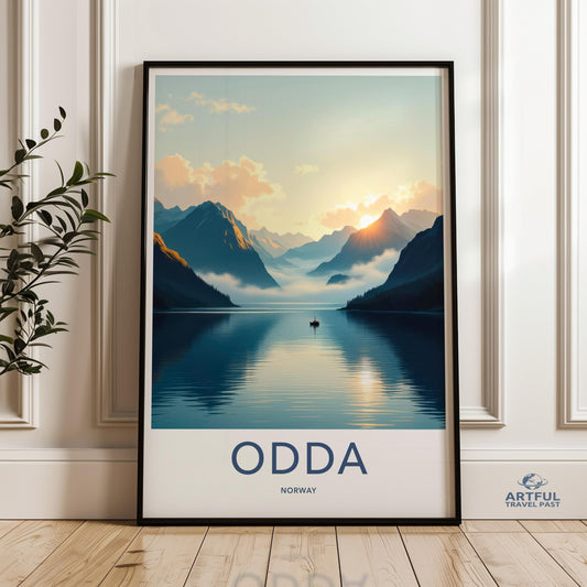 Odda Poster - Norway Wall Art