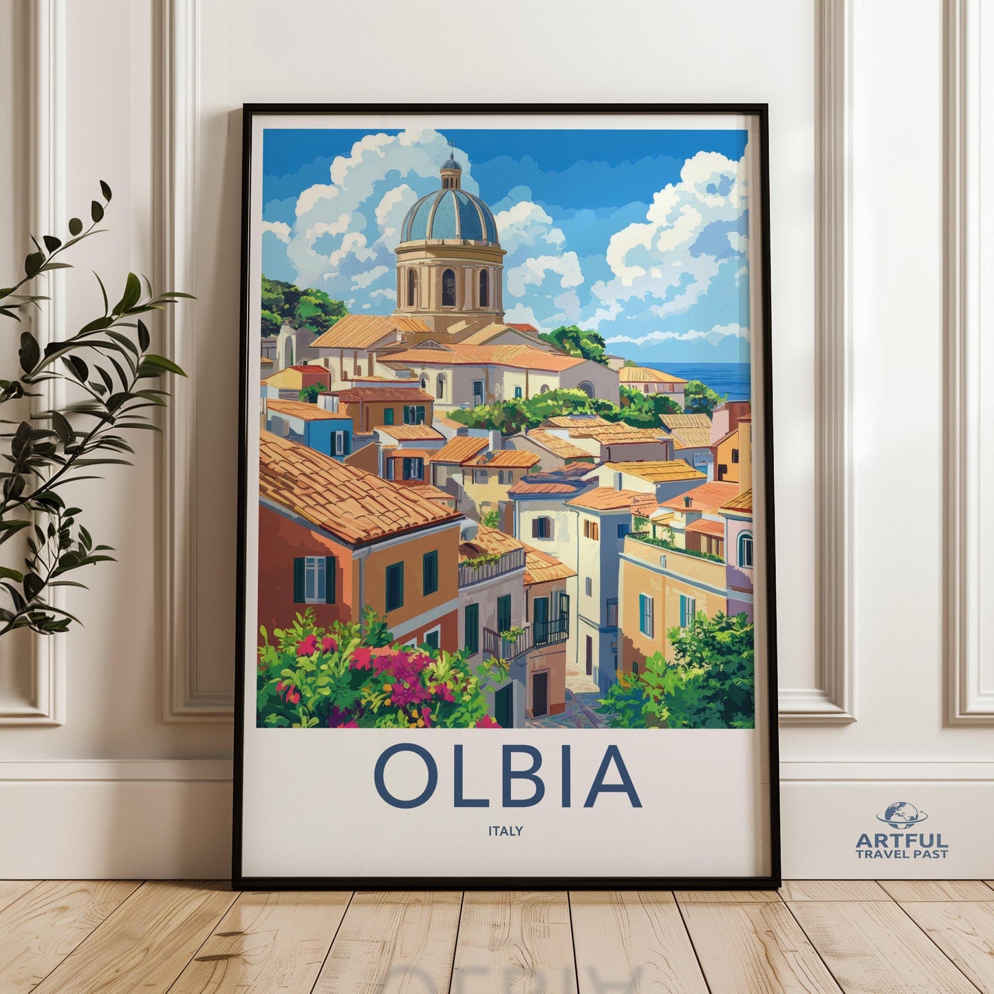 Olbia Poster | Italy Wall Art | Europe Decor