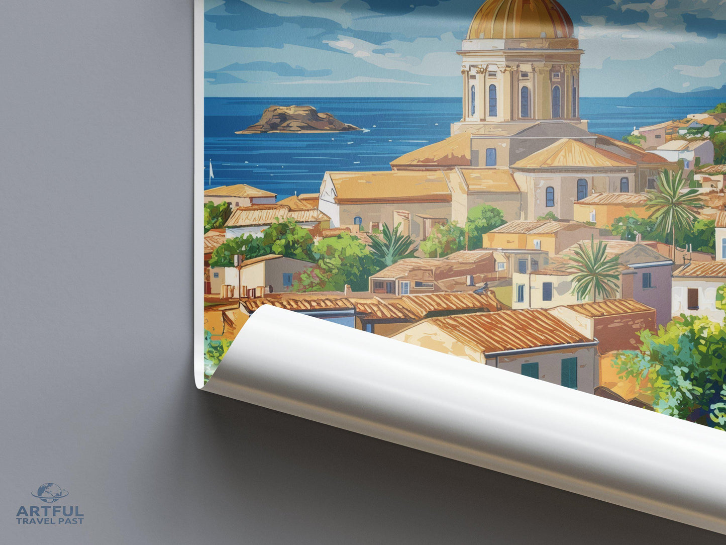 Olbia Poster | Italy Wall Art | Europe Decor
