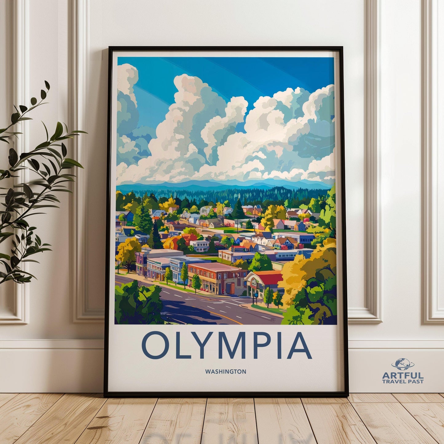 Olympia Poster | Washington Wall Art | America Decor