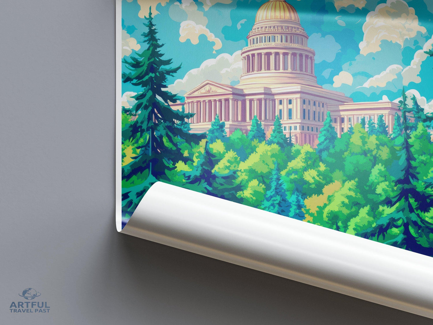 Olympia Poster | Washington Wall Art | America Decor