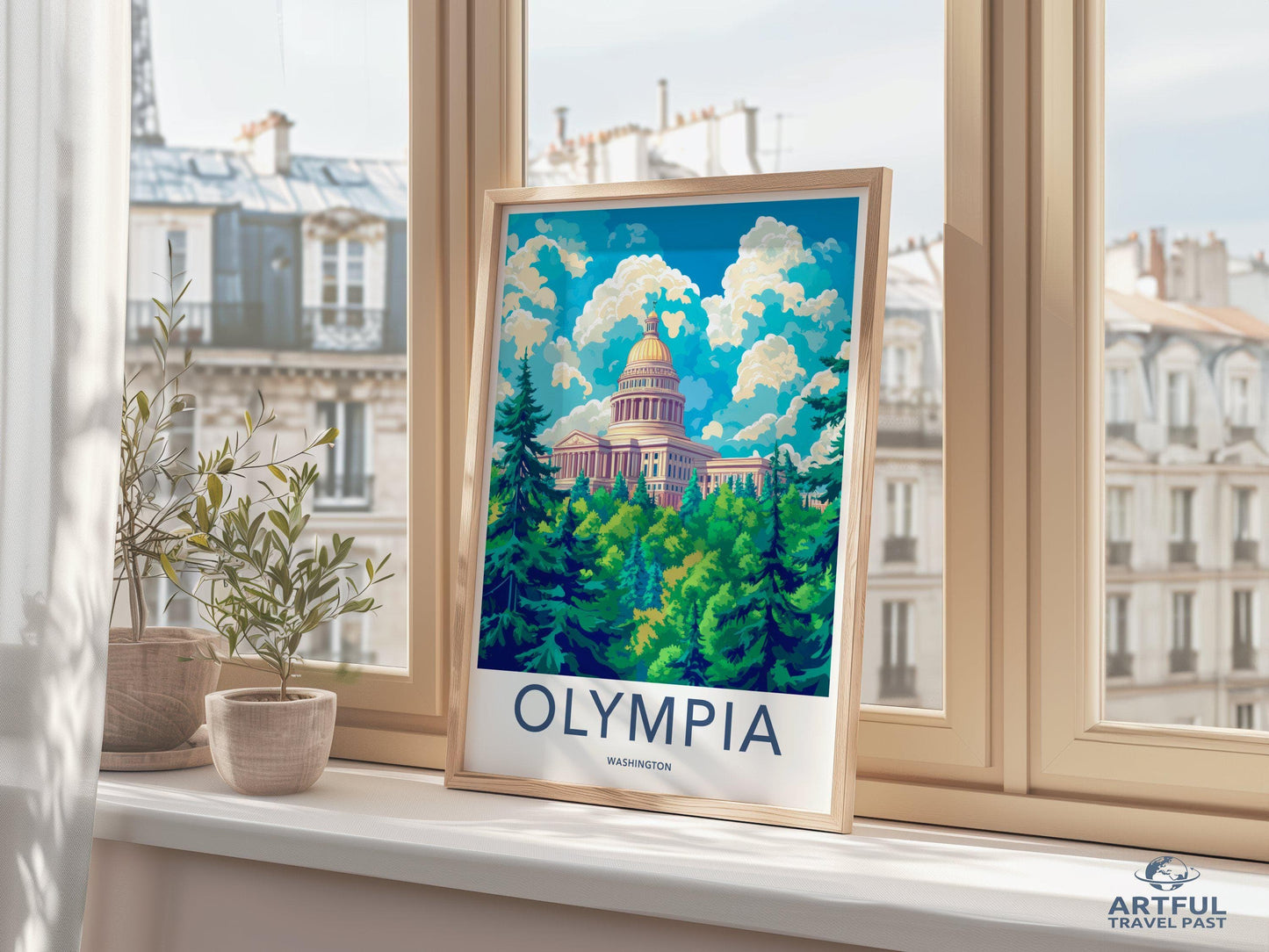 Olympia Poster | Washington Wall Art | America Decor