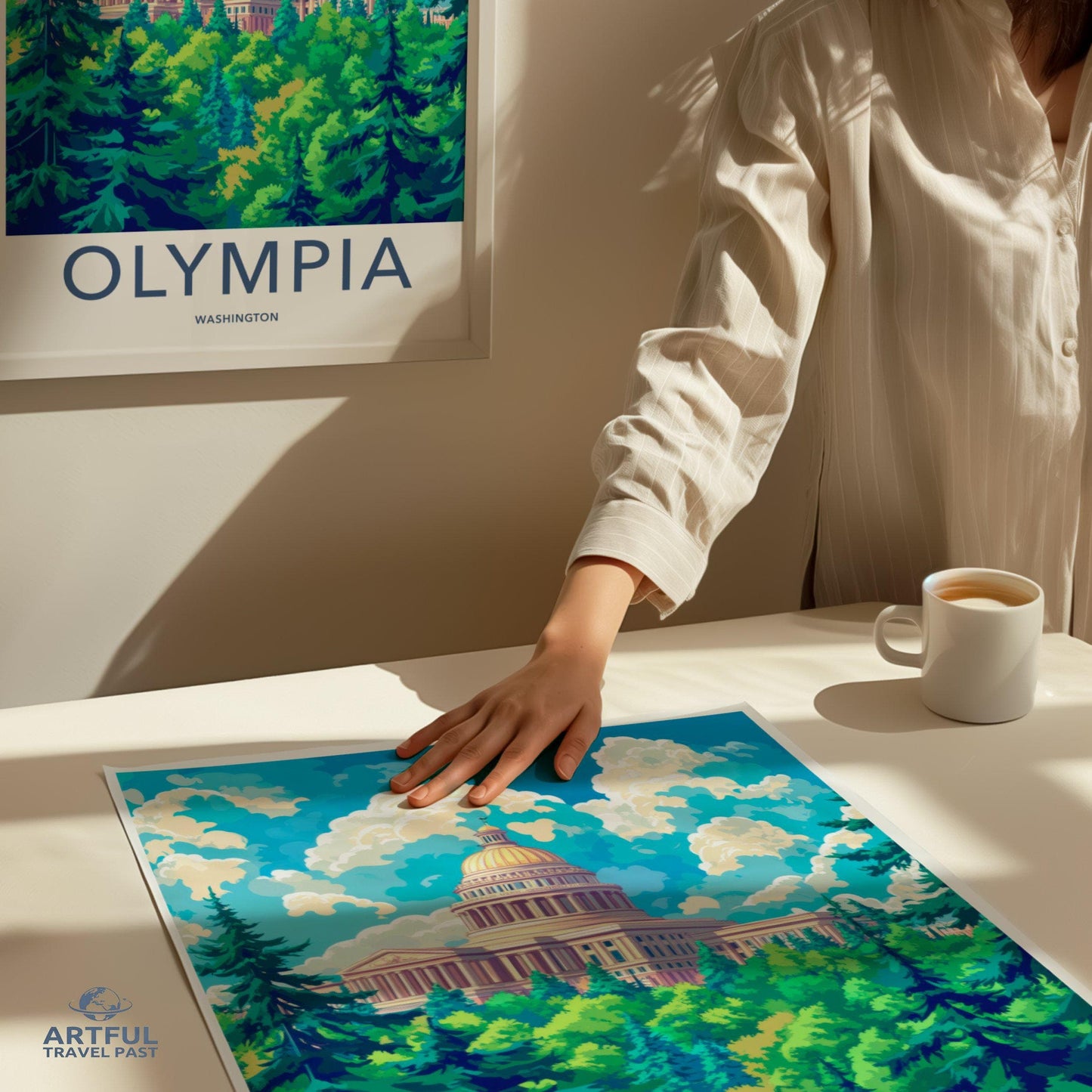Olympia Poster | Washington Wall Art | America Decor