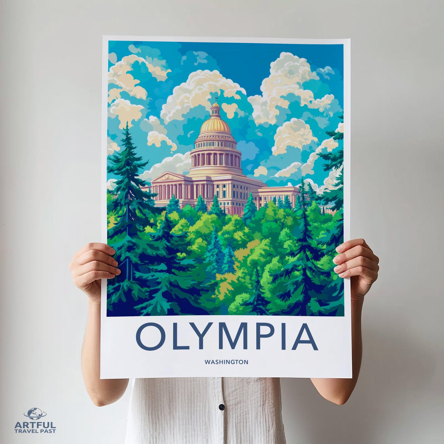 Olympia Poster | Washington Wall Art | America Decor