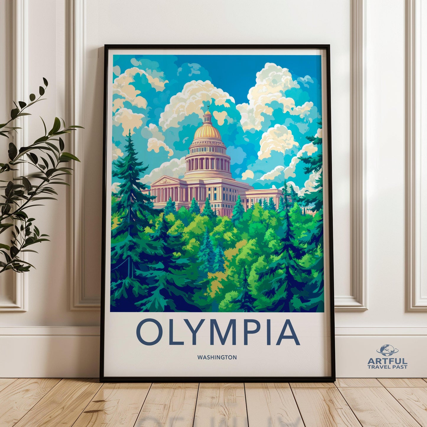 Olympia Poster | Washington Wall Art | America Decor